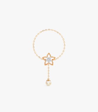 Caratglitz Designer Gold And Diamond Bracelet